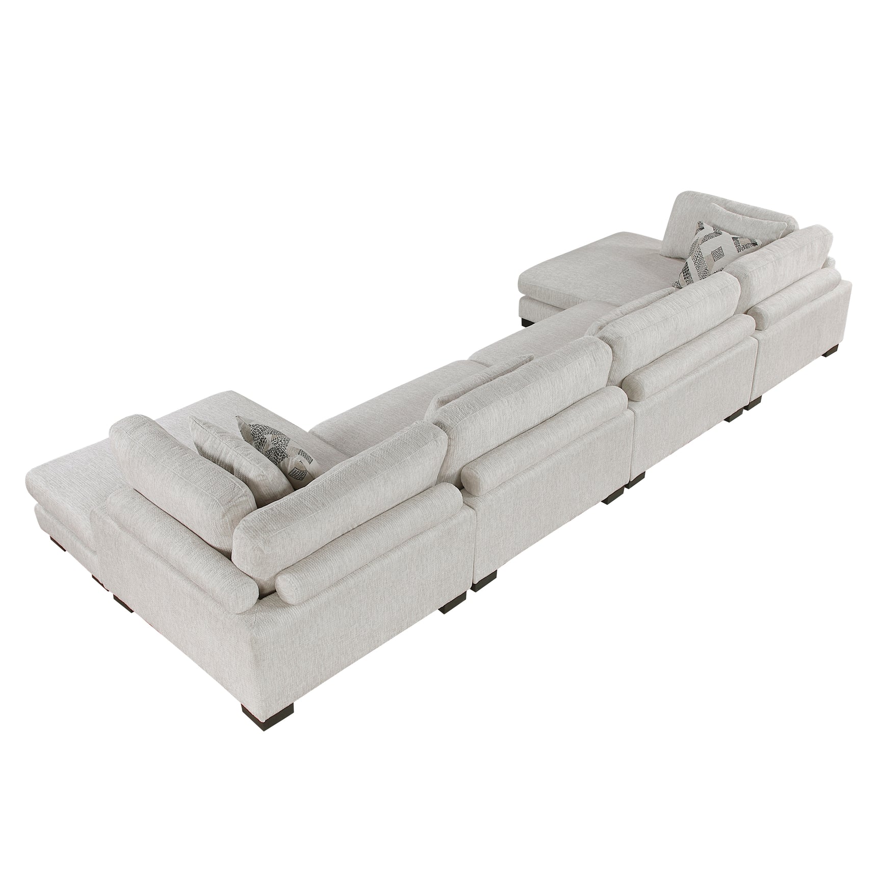 Tinley Beige 4-Piece Modular Sectional with Double Chaise - Ornate Home