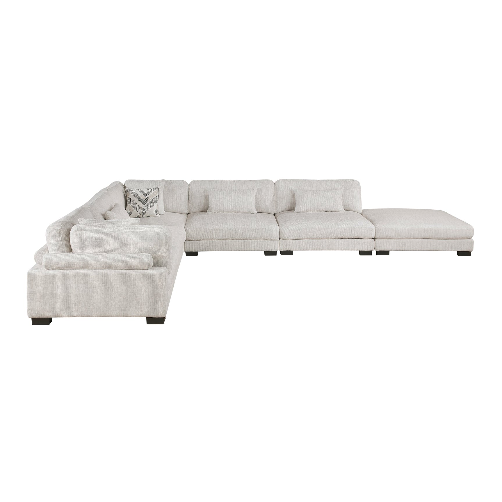 Tinley Beige 6-Piece Modular Sectional with Ottoman - Ornate Home