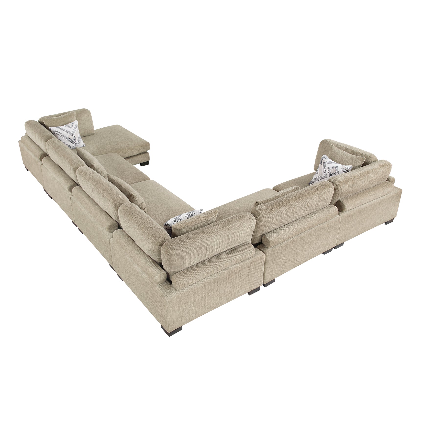 Tinley Brown 6-Piece Modular Sectional with Chaise - Ornate Home