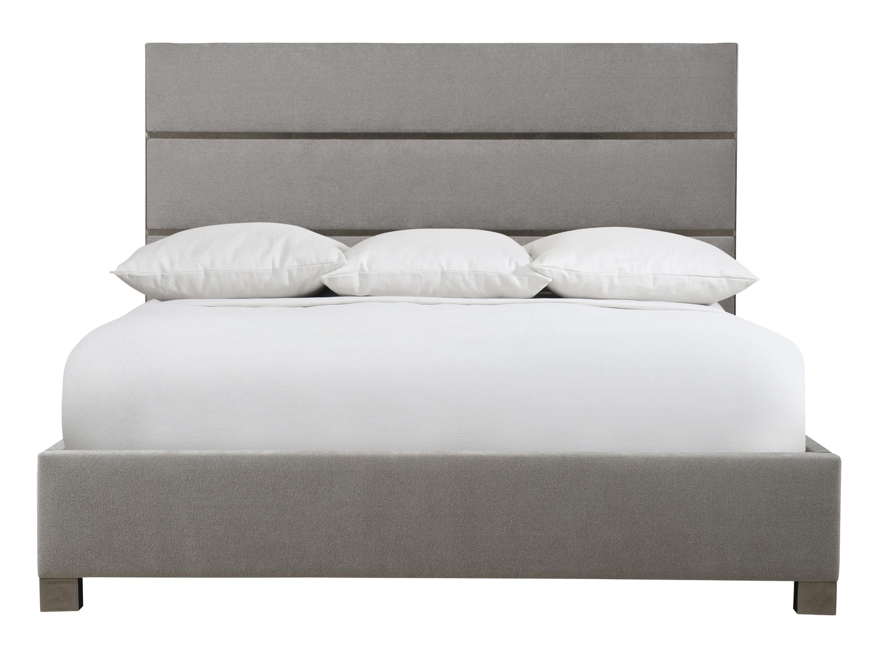 Tinsley Grey Fabric Panel King Bed - Ornate Home