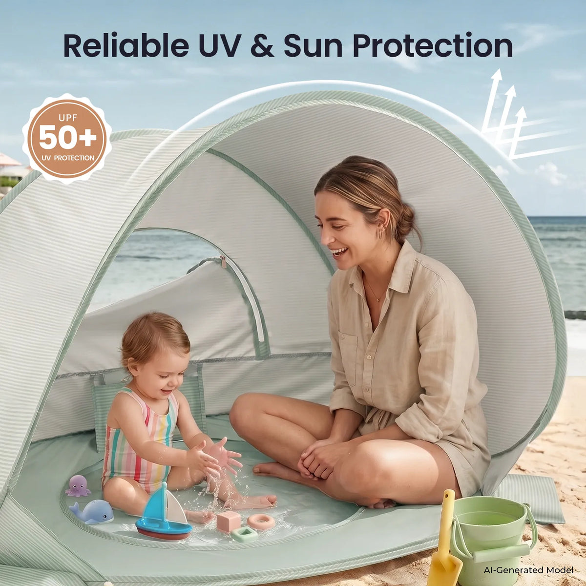 Tiny Land® 3-in-1 Baby Beach Tent - Ornate Home