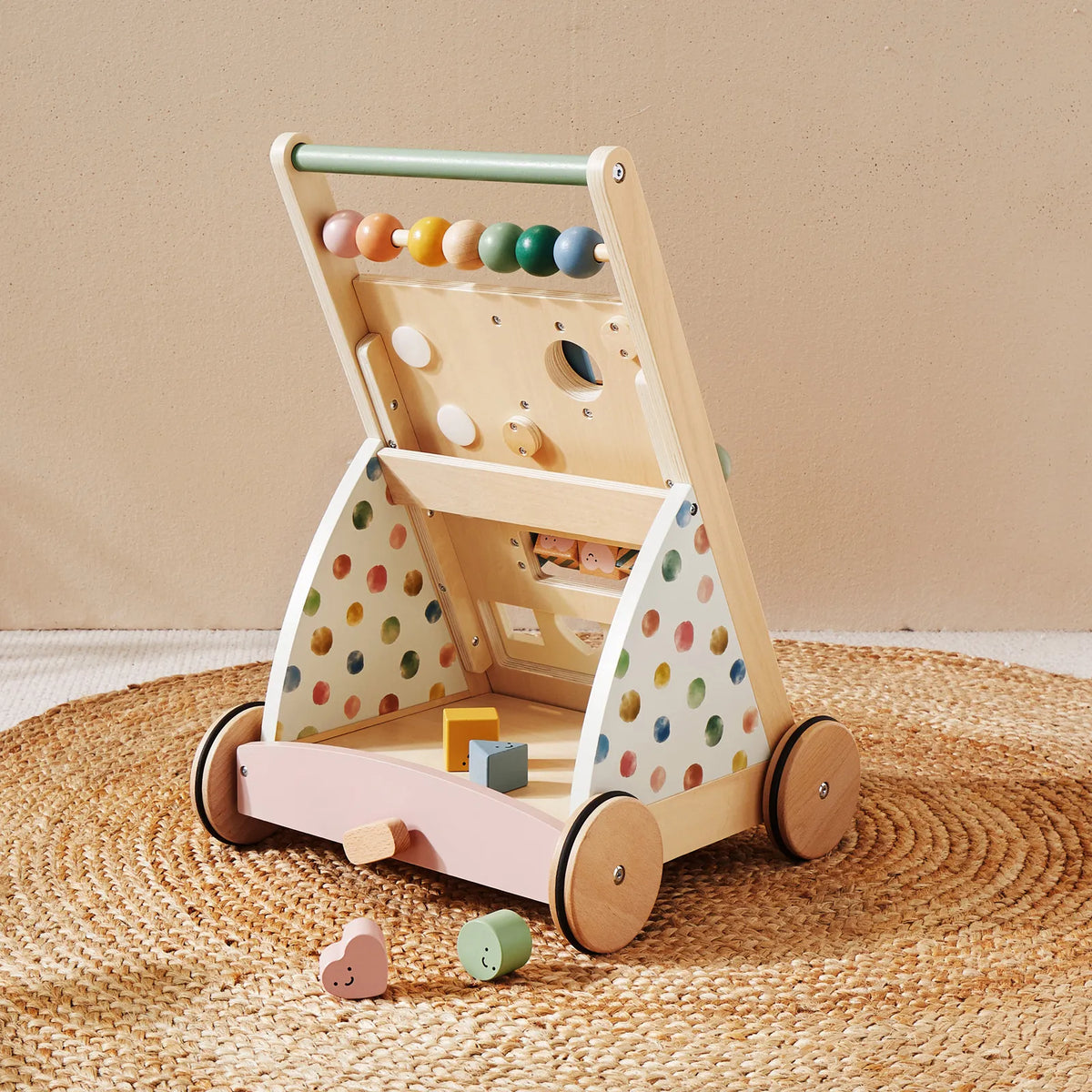 Tiny Land® Versatile Natural Wooden Baby Walker - Ornate Home