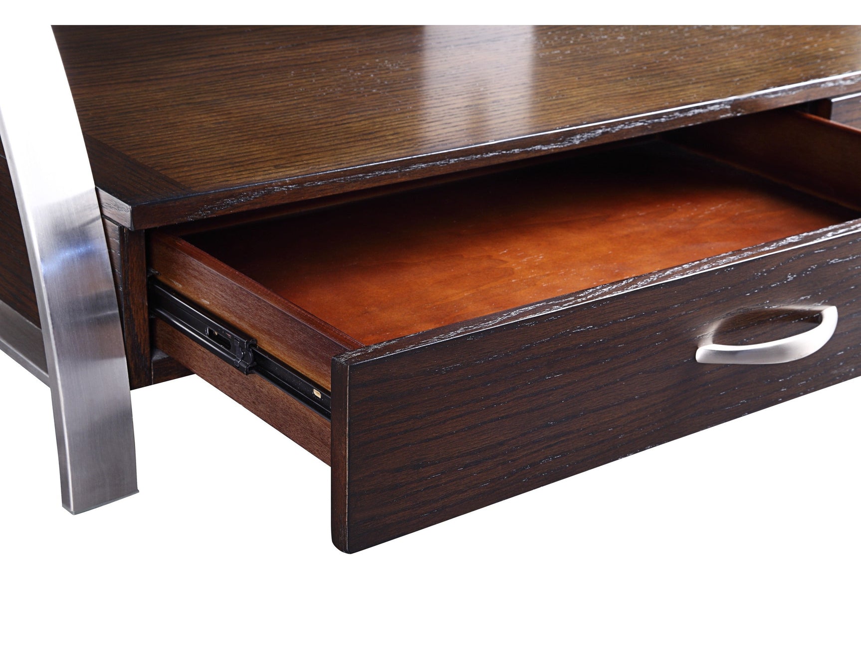 Tioga Espresso/Chrome TV Stand - Ornate Home