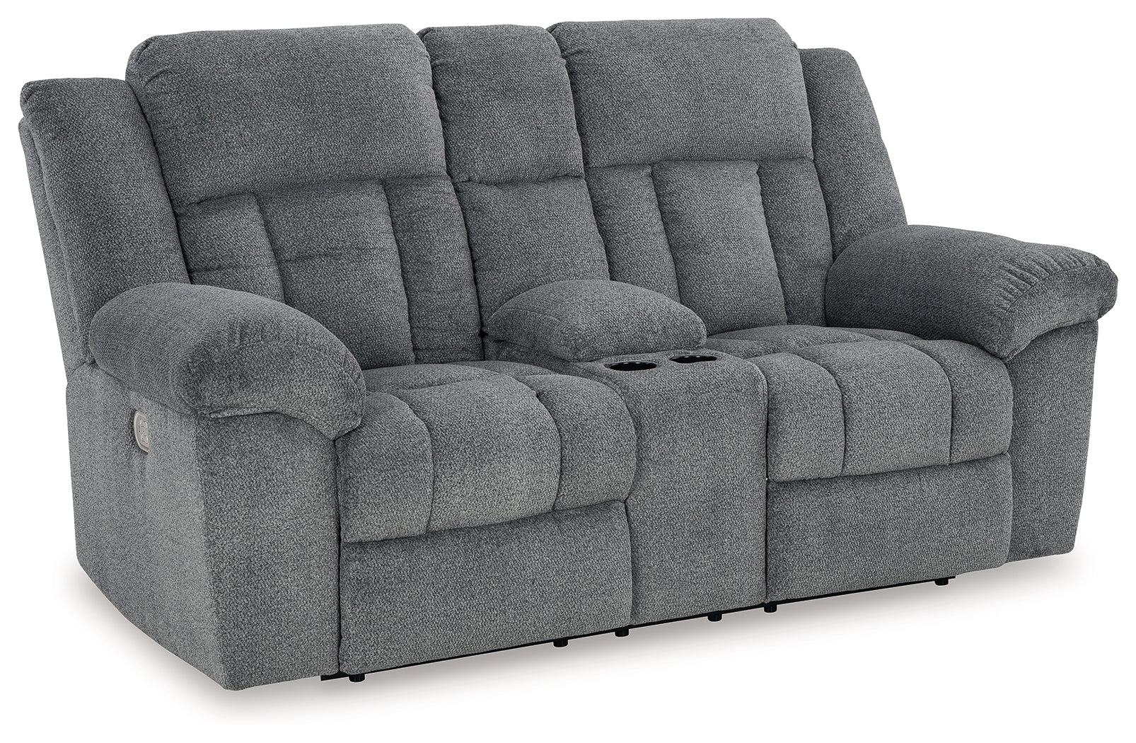 Tip-Off Slate Power Reclining Loveseat - Ornate Home