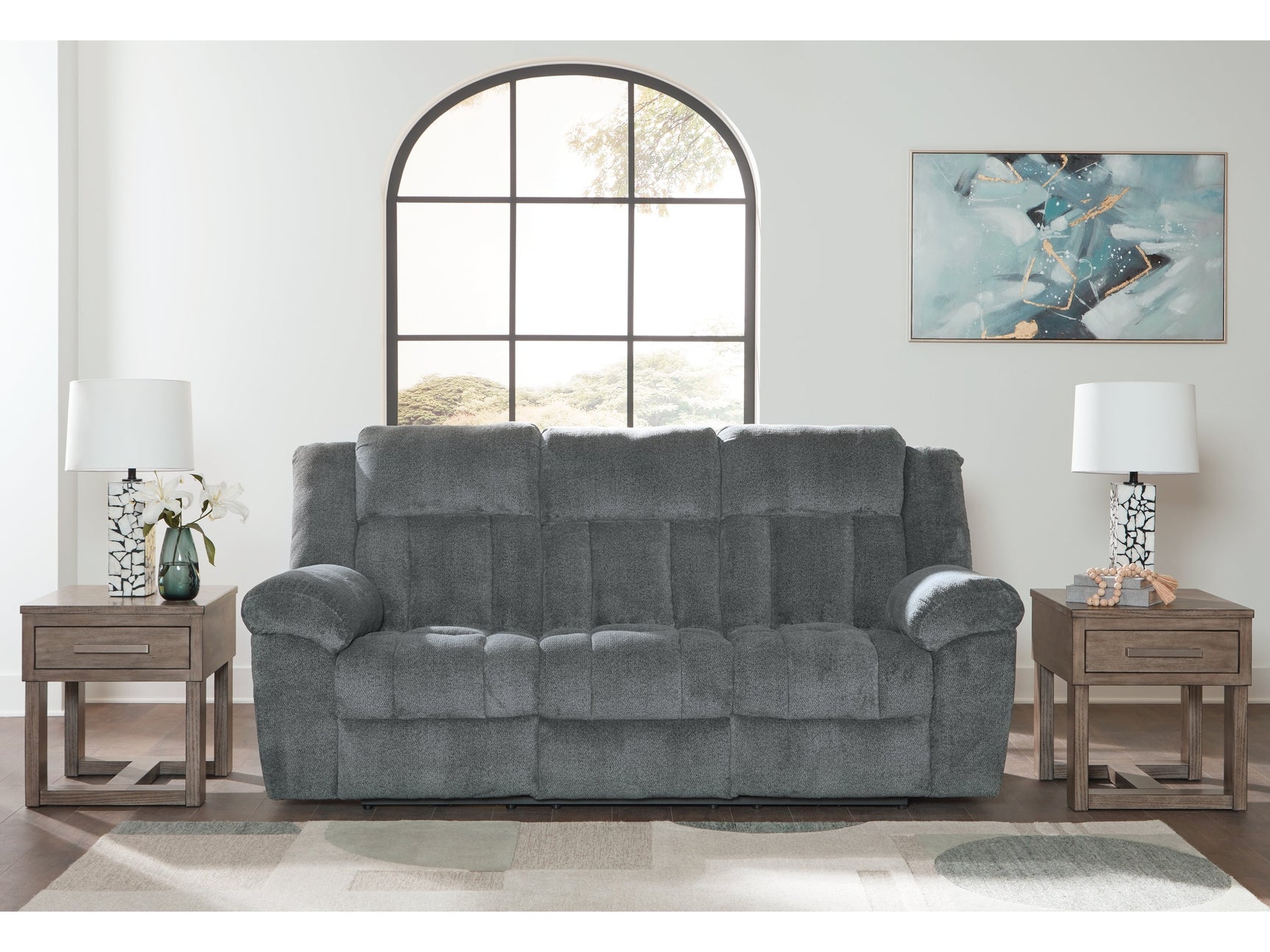 Tip-Off Slate Power Reclining Sofa - Ornate Home