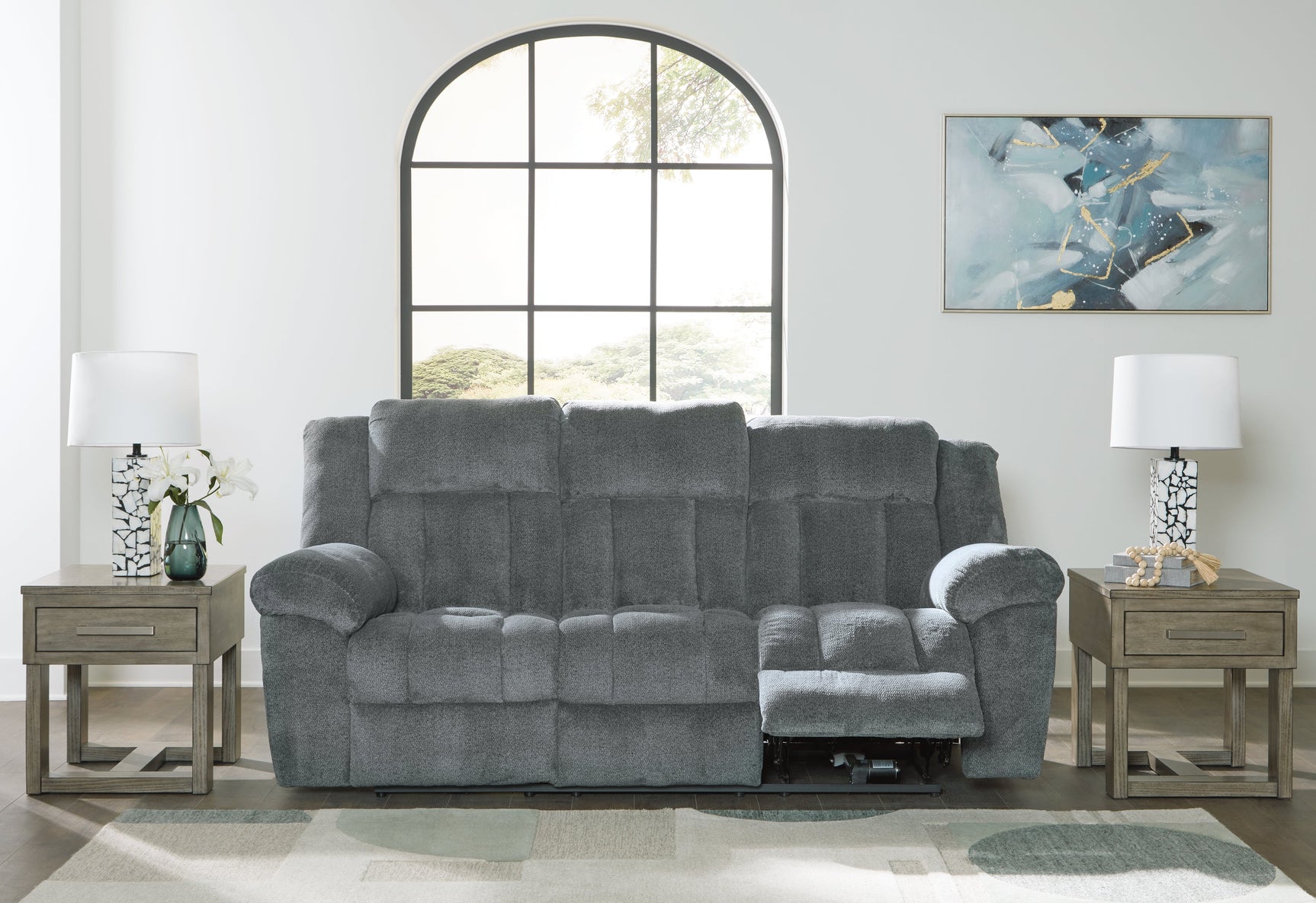 Tip-Off Slate Power Reclining Sofa - Ornate Home
