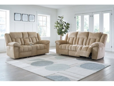 Tip-Off Wheat Power Reclining Sofa and Loveseat (Online Special Price) - Ornate Home