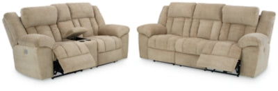 Tip-Off Wheat Power Reclining Sofa and Loveseat (Online Special Price) - Ornate Home