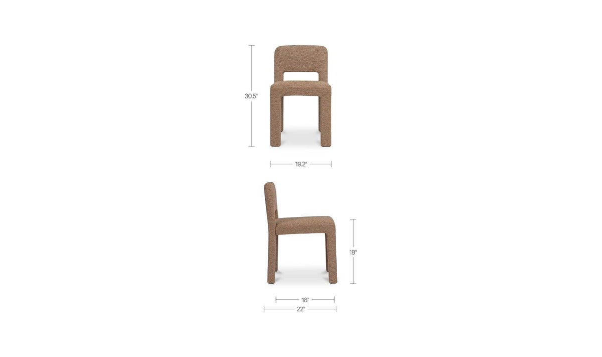 Tobi Speckled Brown Dining Chair (Set of 2) - Ornate Home
