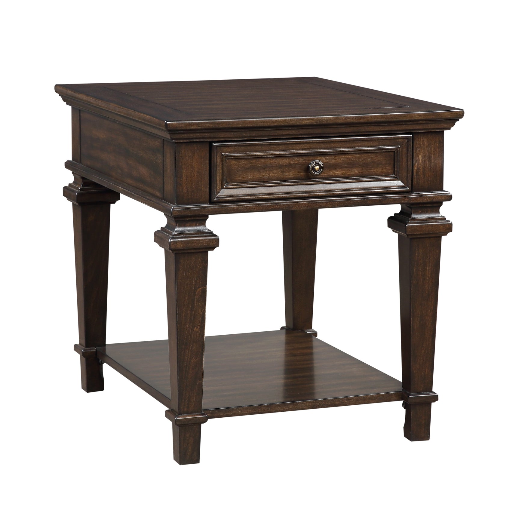 Tobias Espresso End Table - Ornate Home