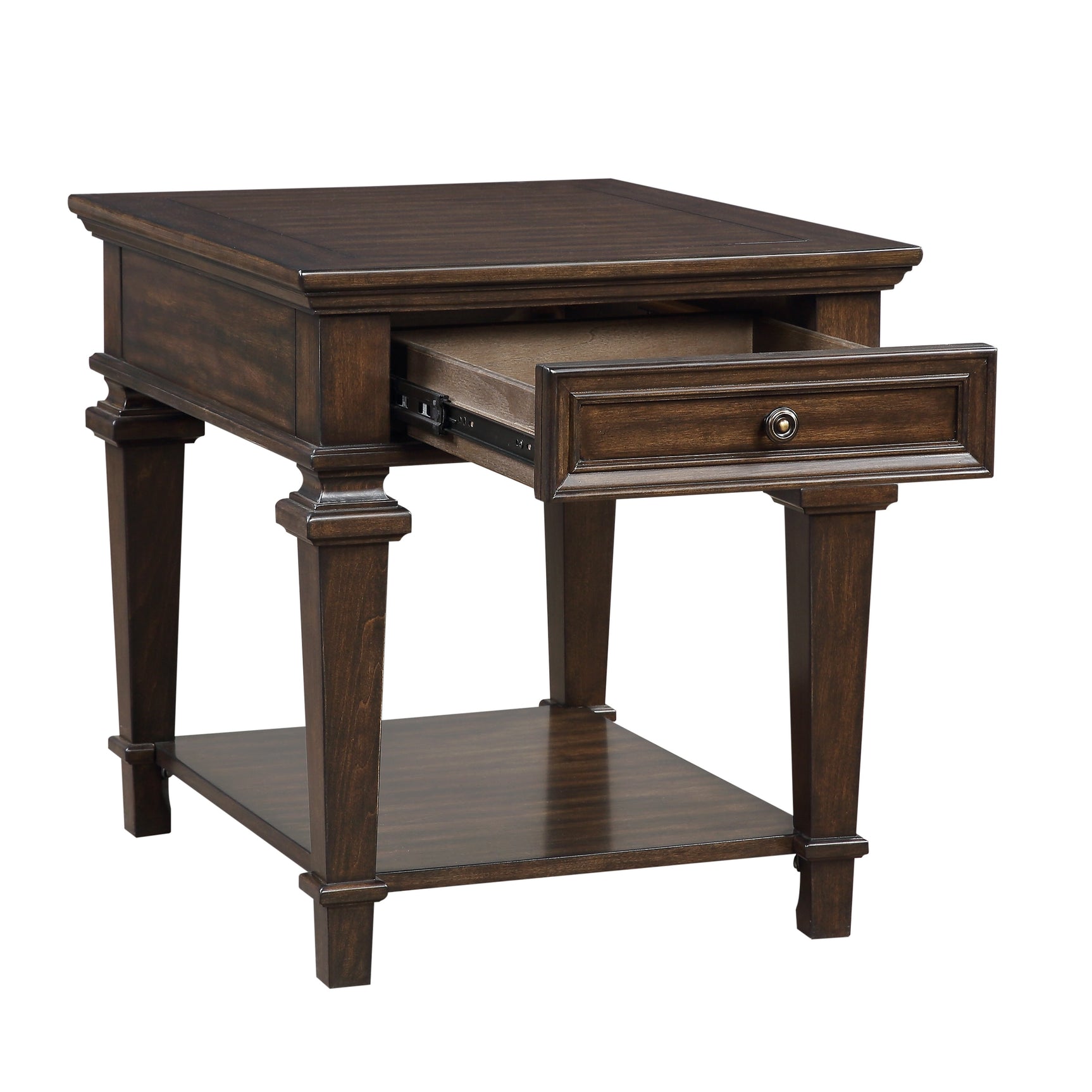 Tobias Espresso End Table - Ornate Home