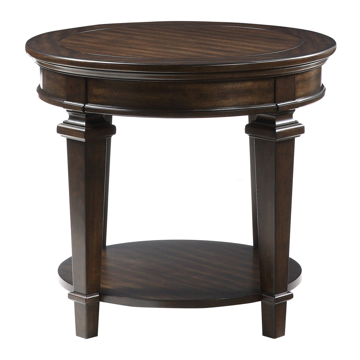 Homelegance Tobias Espresso Round End Table | Ornate Home
