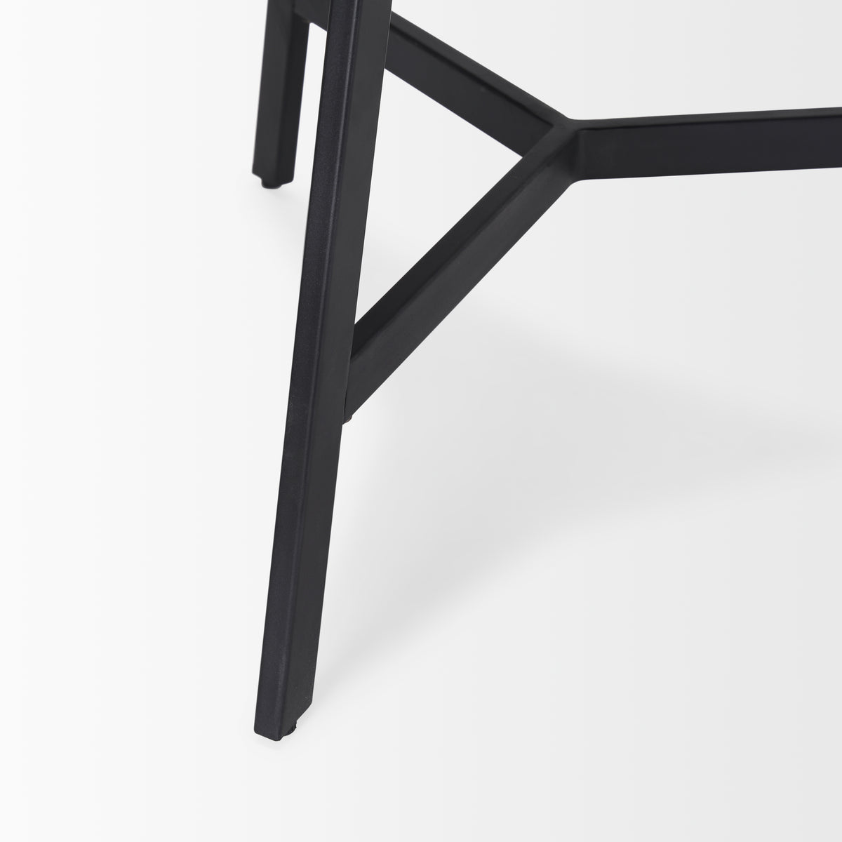 Todd Dark Brown Wood with Metal Legs Side Table - Ornate Home