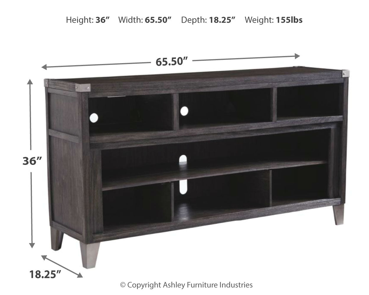 Todoe Gray 65" TV Stand (Online Special Price) - Ornate Home