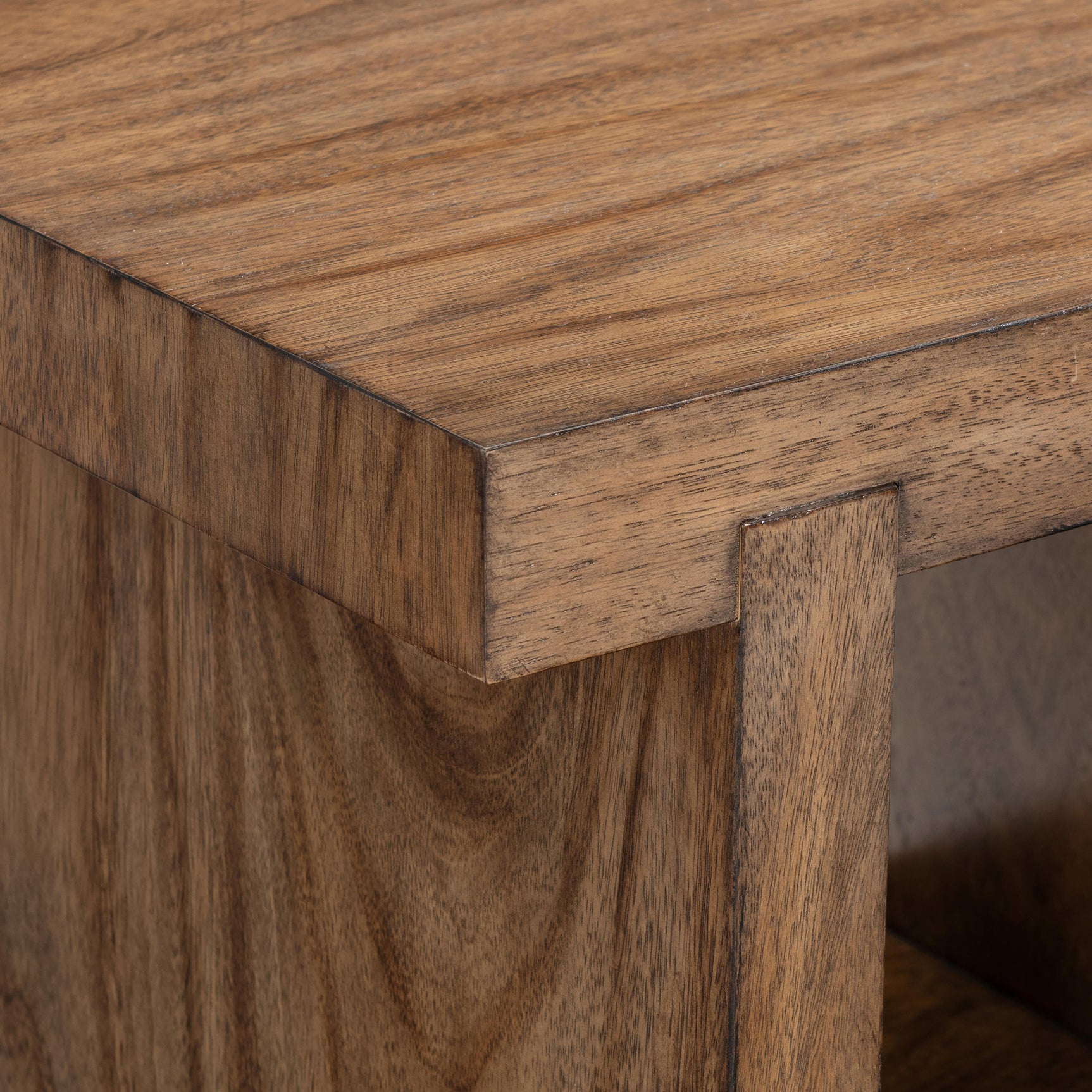 Tomas Brown/Wood Side Table - Ornate Home