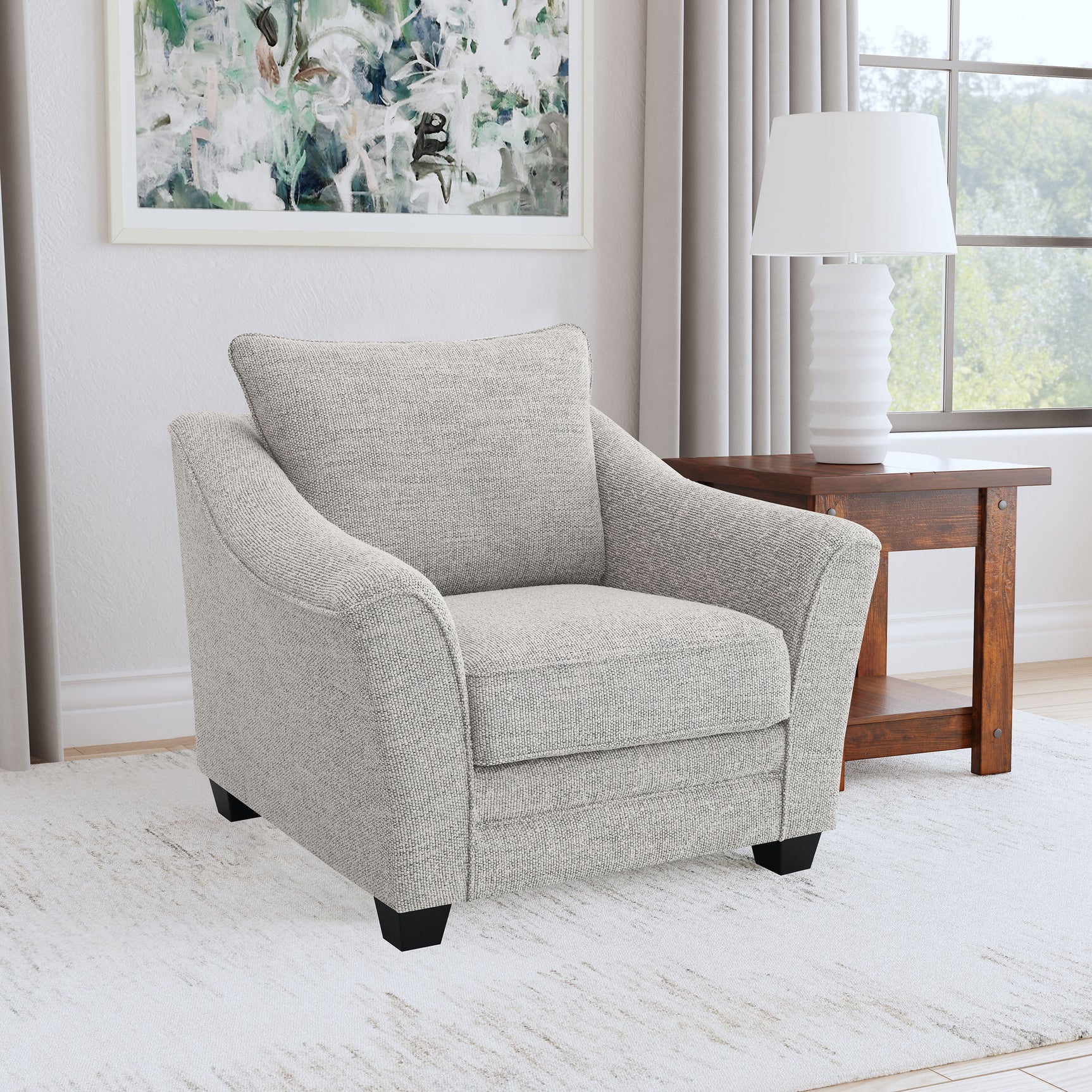 Tomkins Light Grey Accent Chair - Ornate Home
