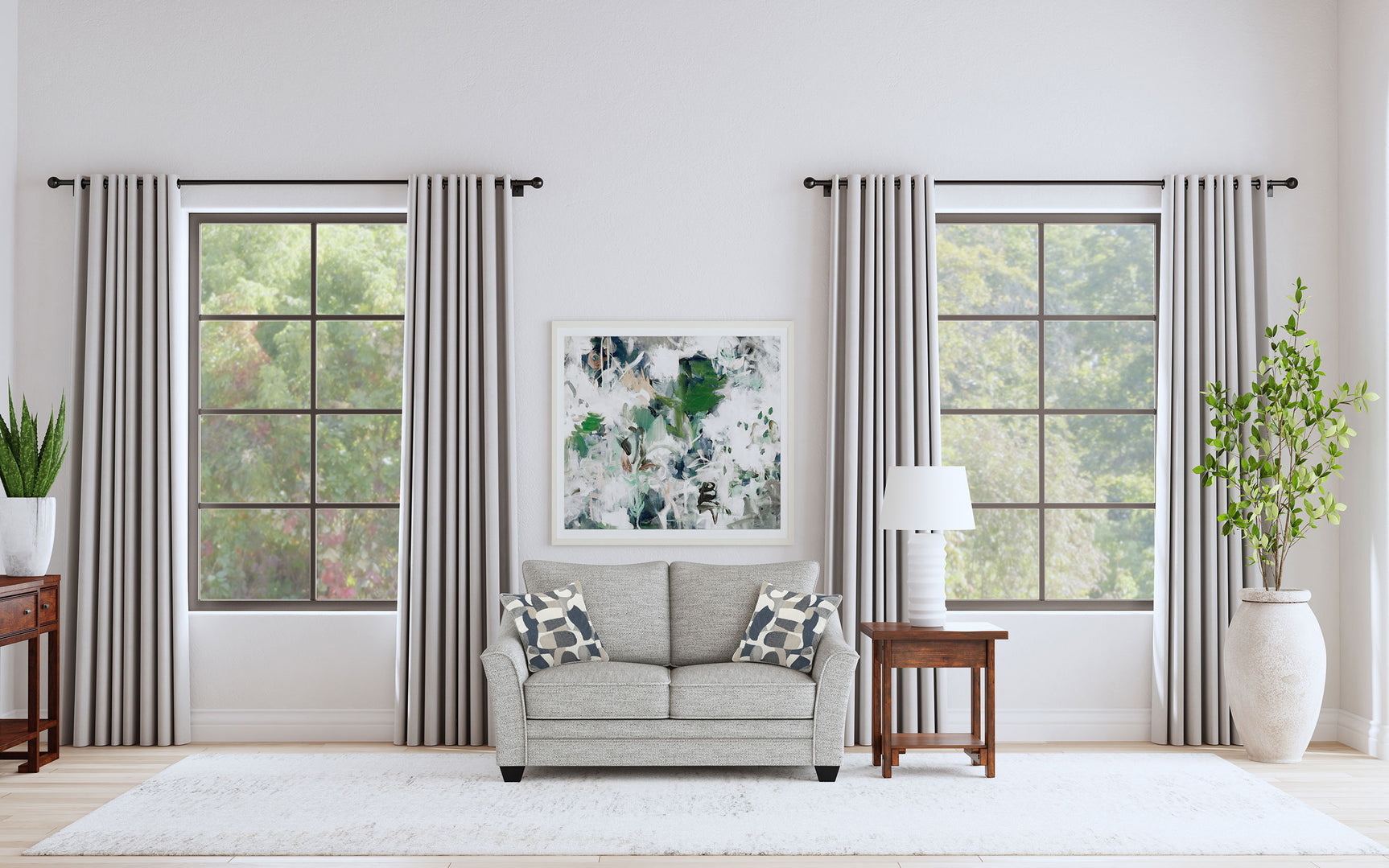 Tomkins Light Grey Loveseat - Ornate Home