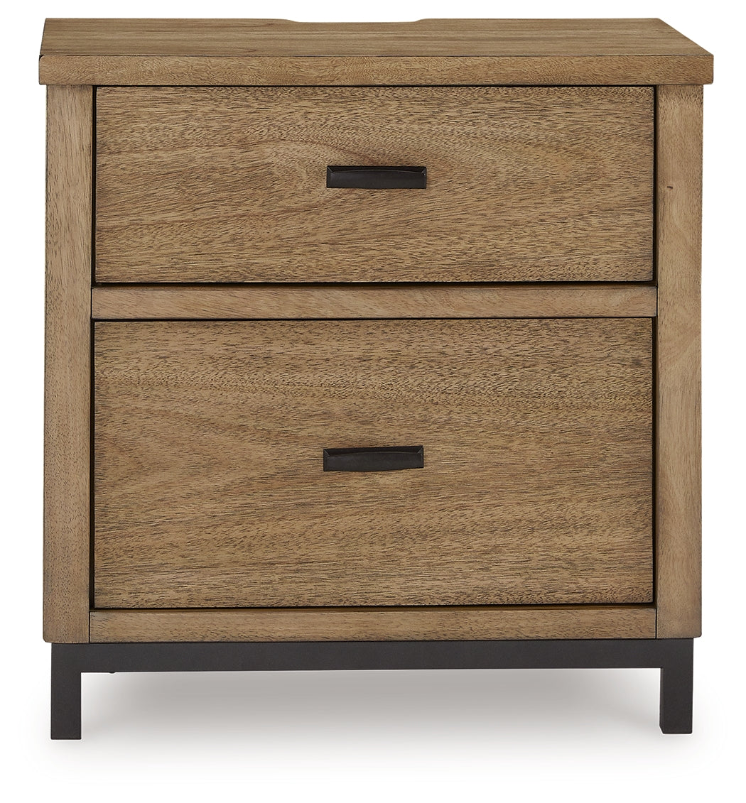 Tomtyn Light Brown Two Drawer Nightstand (Online Special Price) - Ornate Home