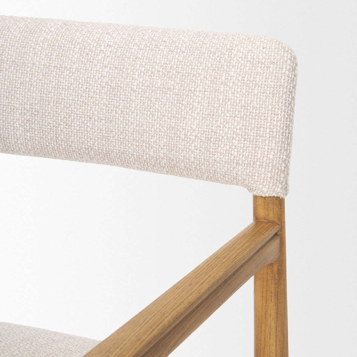 Toni Cream/Light Brown Curved Back Dining Side Chair - Ornate Home