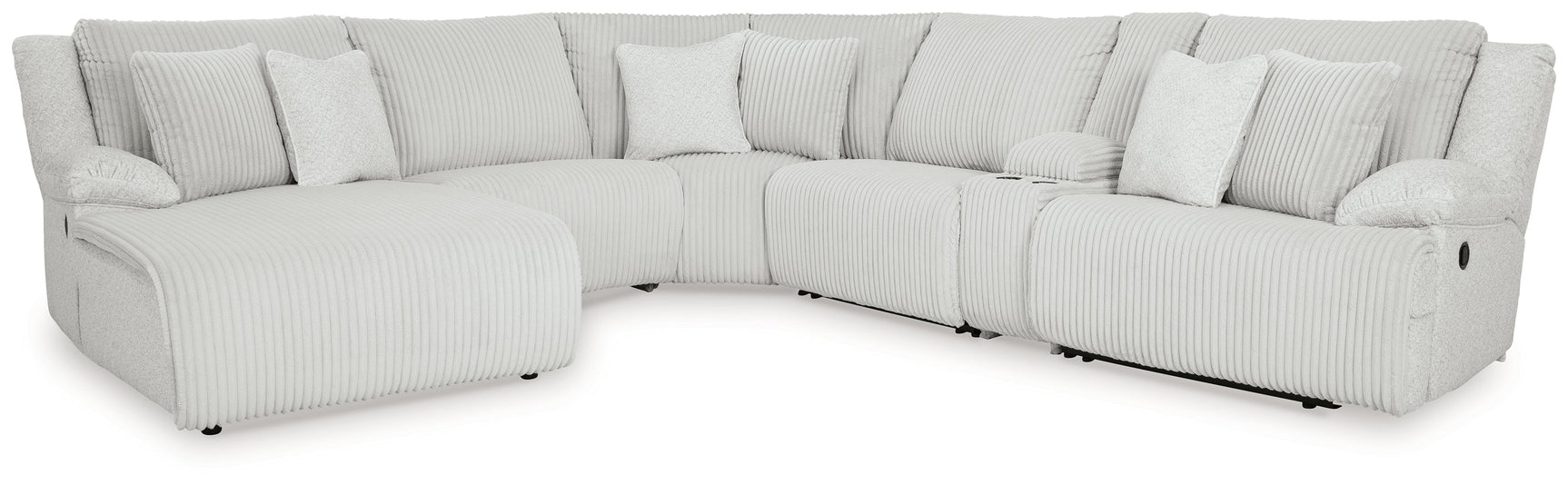 Top Tier Alloy 6-Piece Reclining Sectional with LAF Chaise - Ornate Home