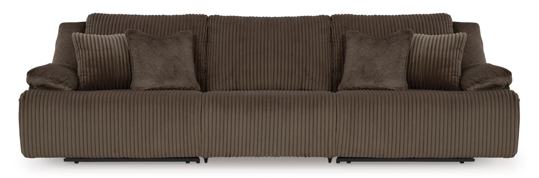 Top Tier Chocolate 3-Piece Reclining Sofa and 2-Piece Reclining Loveseat - Ornate Home