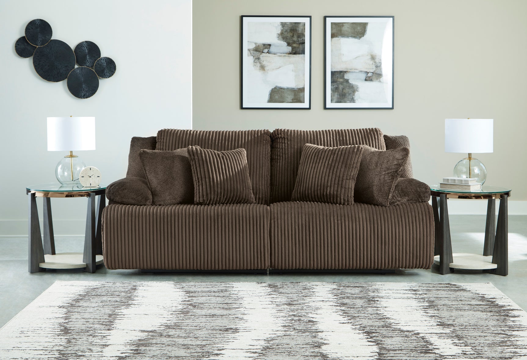 Top Tier Chocolate 3-Piece Reclining Sofa and 2-Piece Reclining Loveseat - Ornate Home