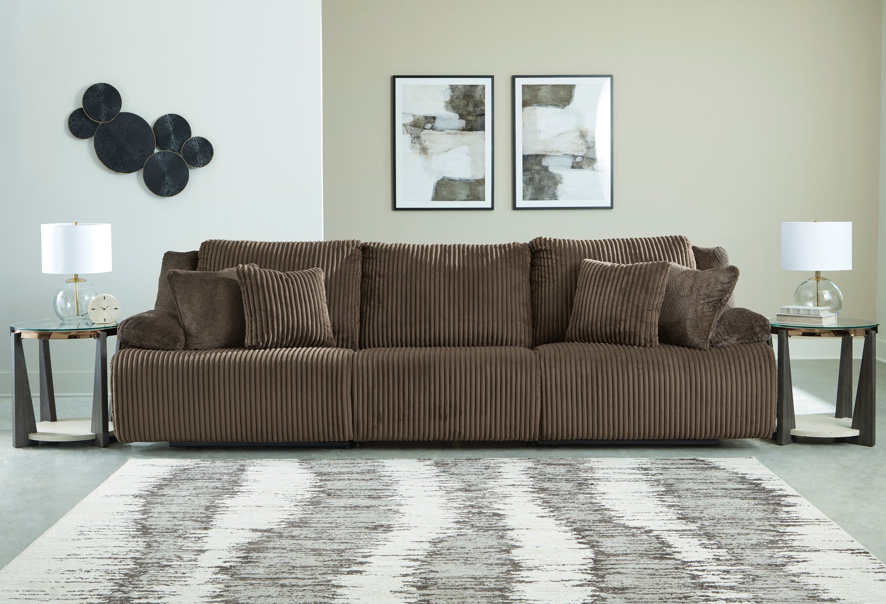 Top Tier Chocolate 3-Piece Reclining Sofa and 2-Piece Reclining Loveseat - Ornate Home