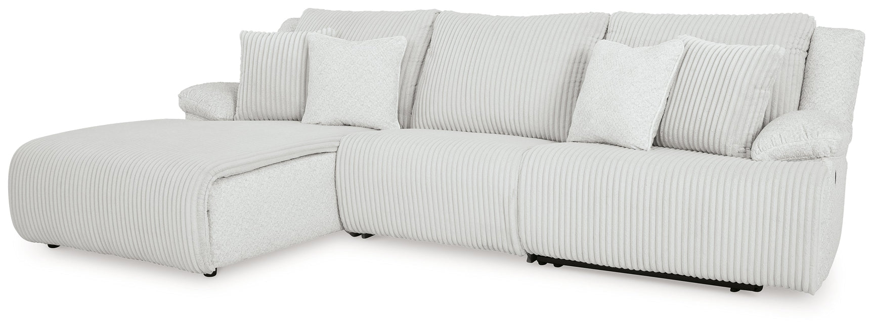 Top Tier Left Shape Alloy 3-Piece Sectional Sofa Chaise (Online Special Price) - Ornate Home