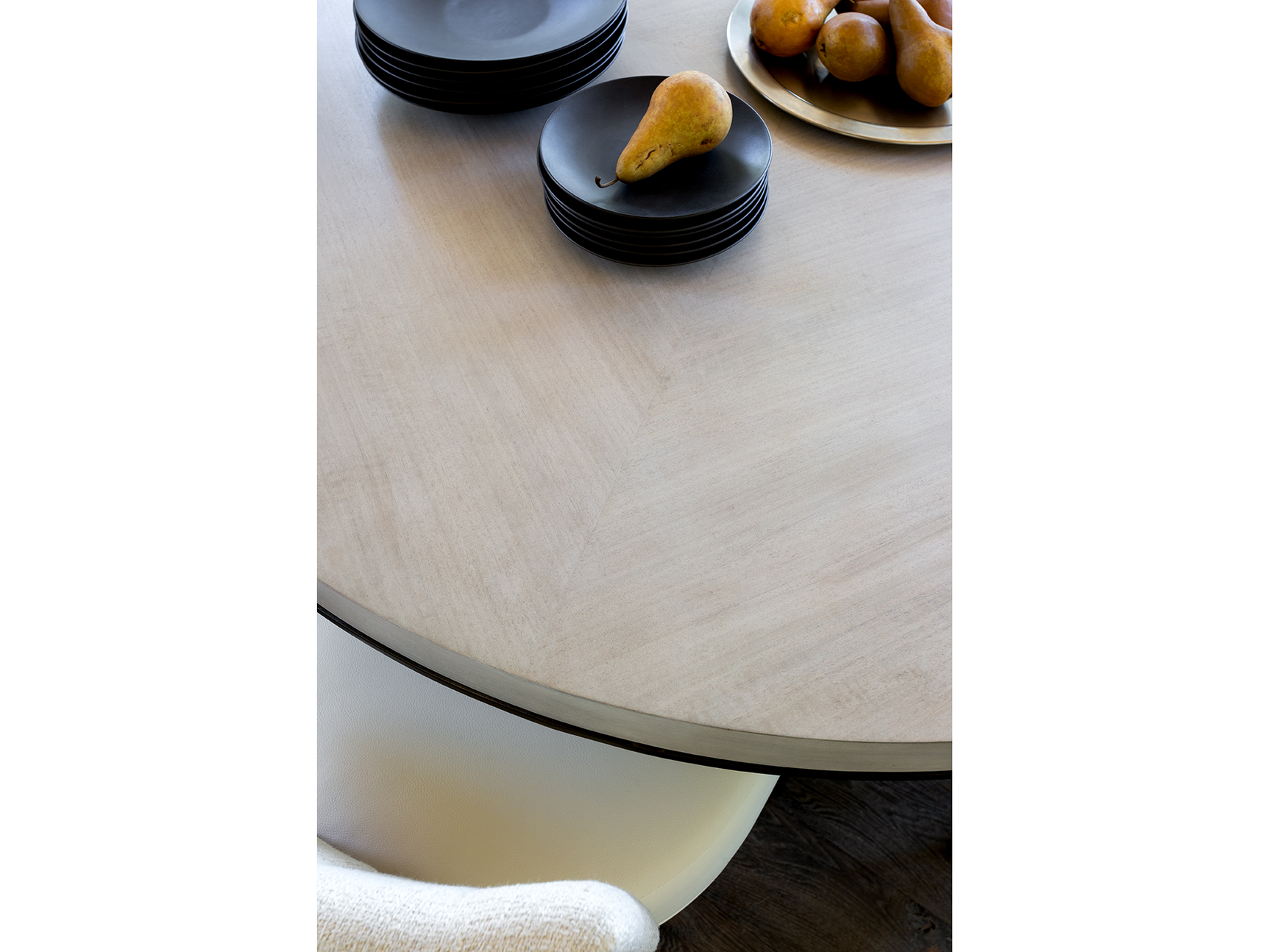 Topanga Silver Fox/Otter Round Dining Table - Ornate Home