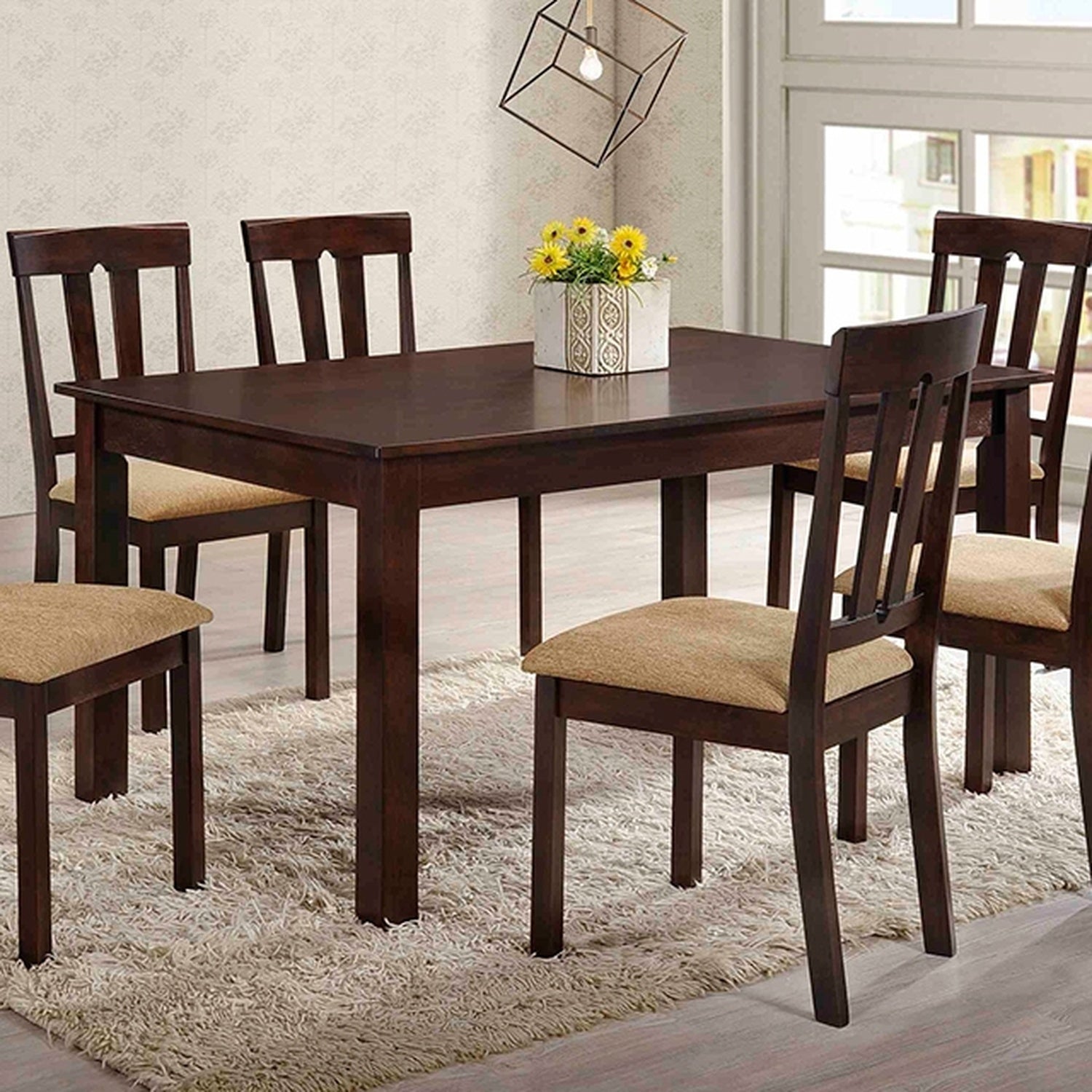 Topeka Brown Cherry Dining Table - Ornate Home