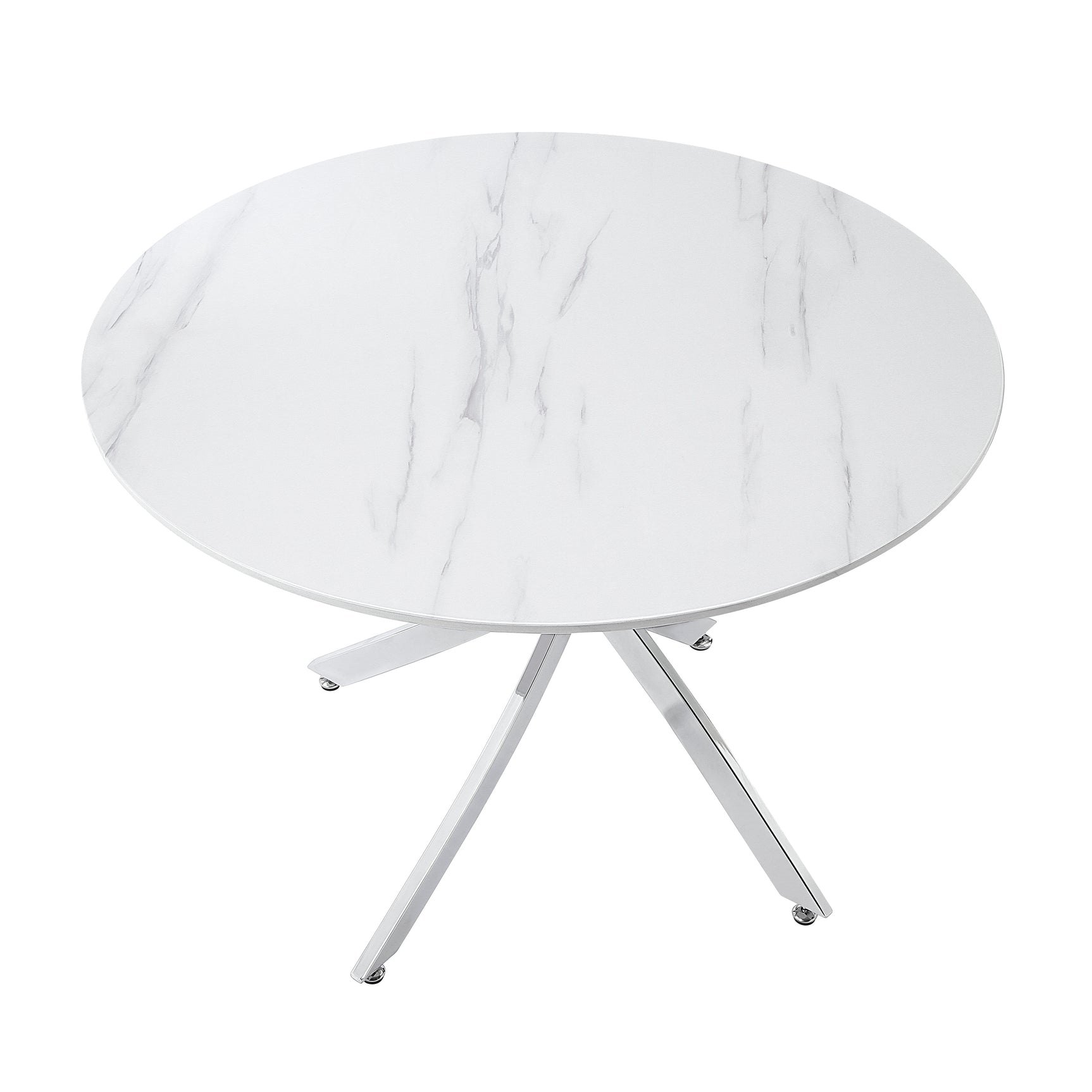 Topeka White/Black 5-Piece Dining Table Set - Ornate Home