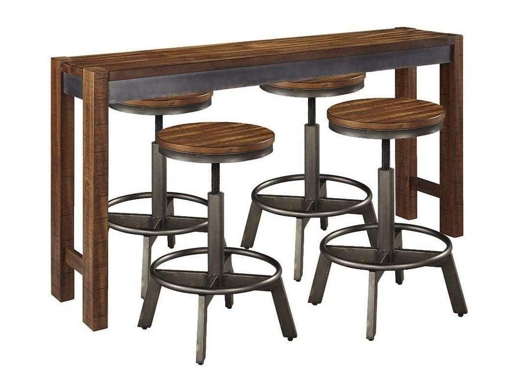 Torjin Brown & Gray Counter Height Dining Room Set / 5pc (Online Special Price) - Ornate Home