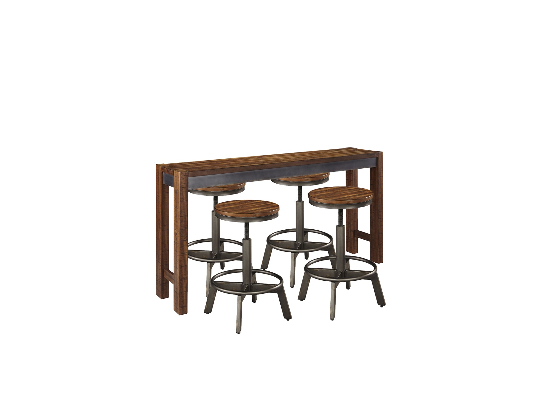 Torjin Brown/Gray Counter Height Dining Table with 4 Barstools (Online Special Price) - Ornate Home