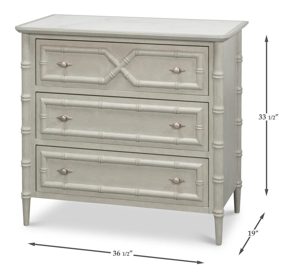 Tortola White Chest - Ornate Home