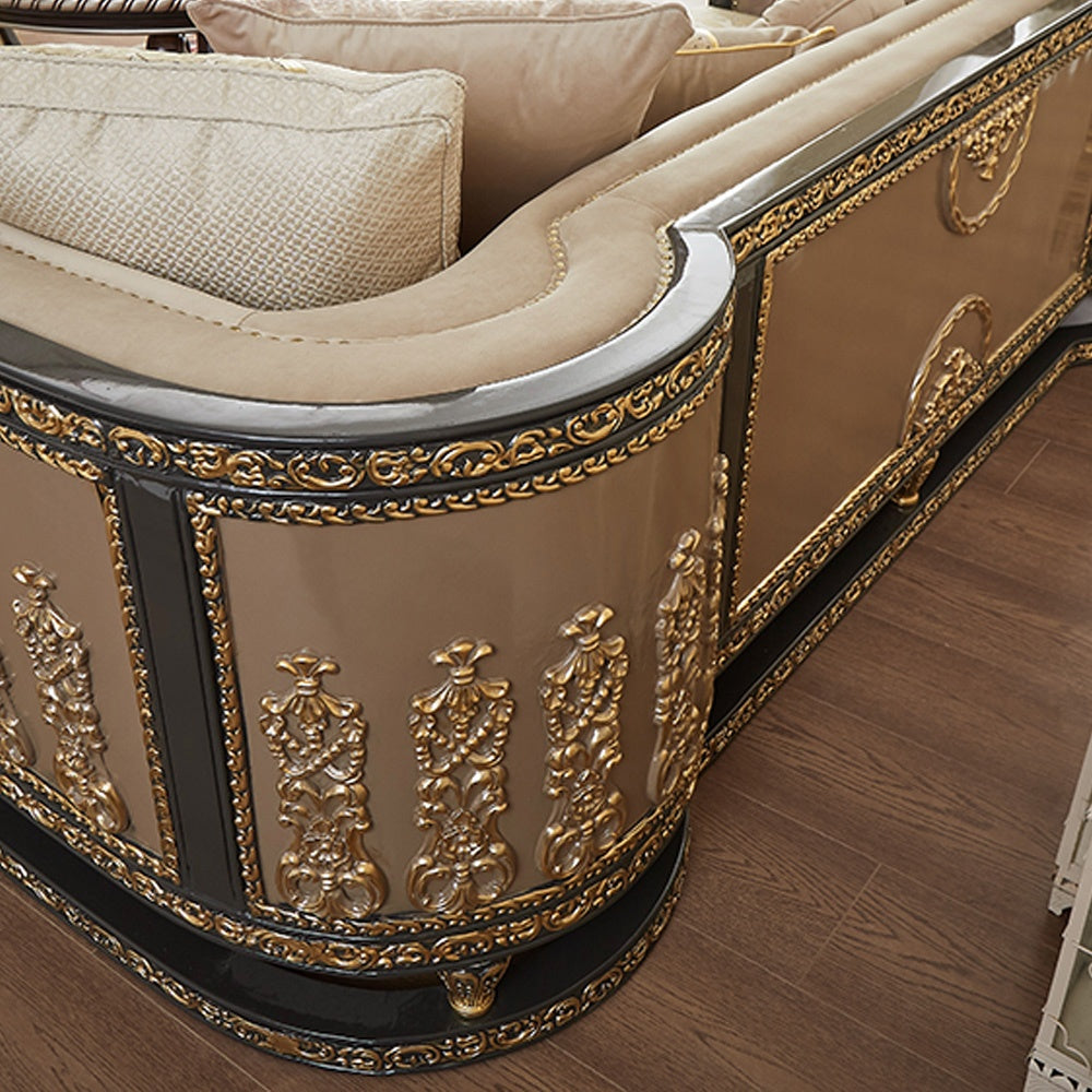 Toscana Luxe Beige 3-Pc Living Room Set / HD-9011-SET3 - Ornate Home