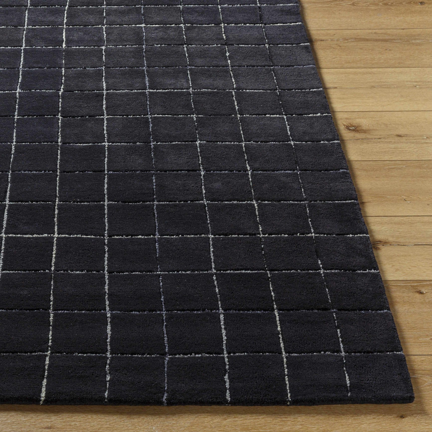 Toshi Jet Black Area Rug - Ornate Home