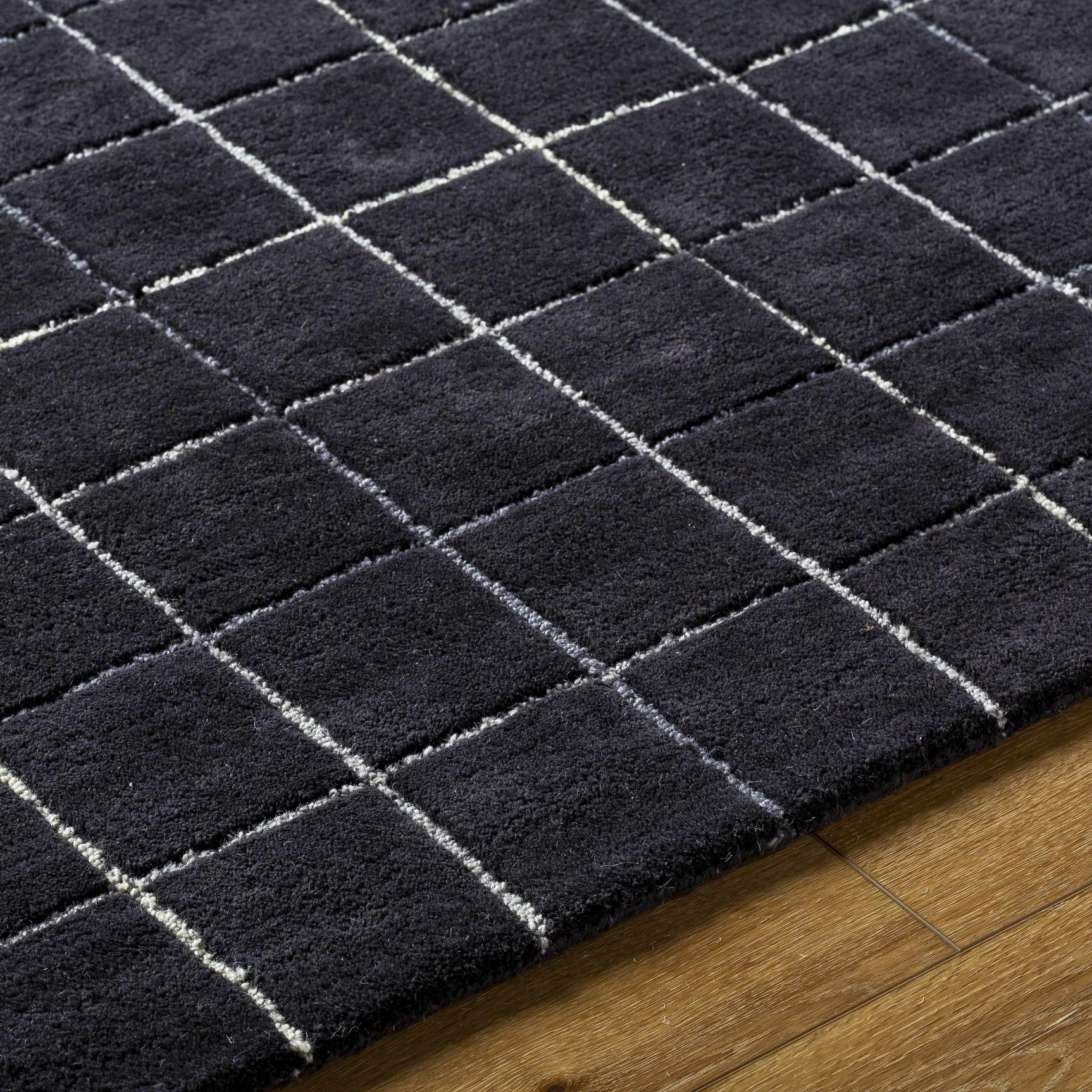 Toshi Jet Black Area Rug - Ornate Home