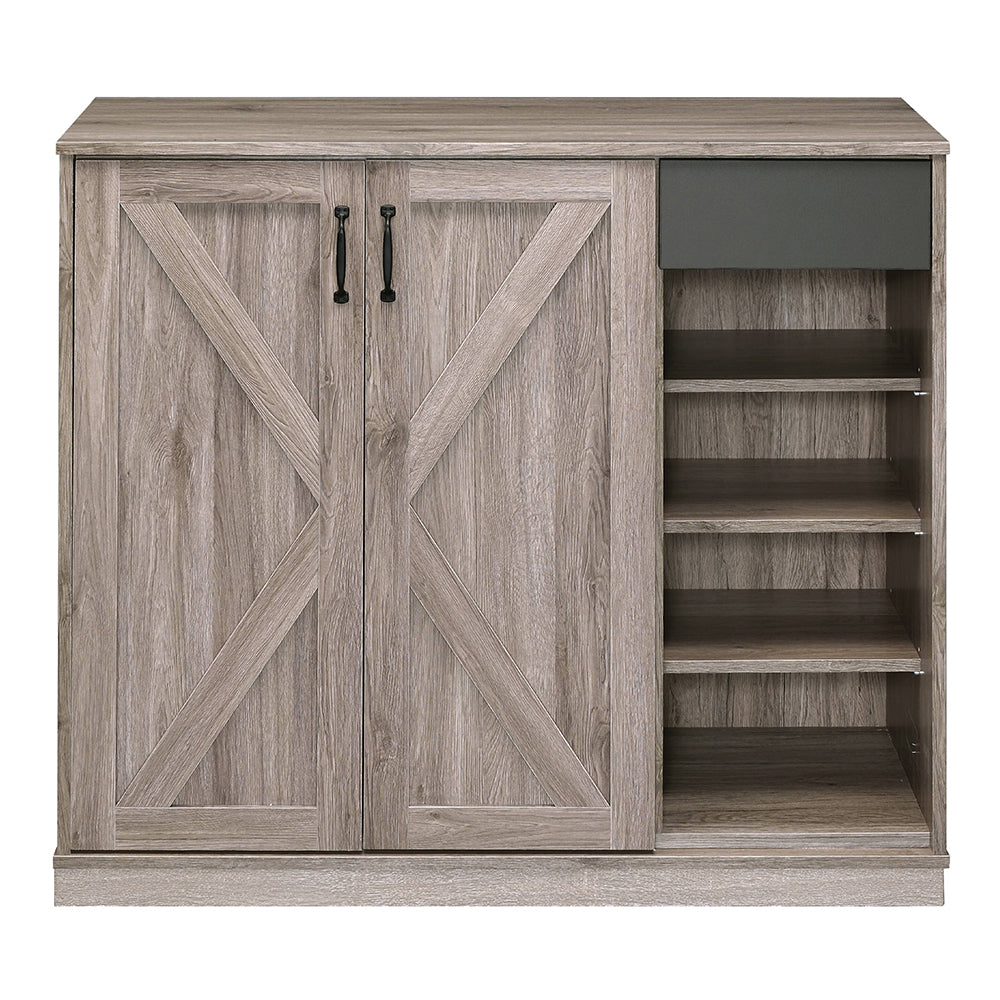 Toski Rustic Gray Oak Cabinet - Ornate Home