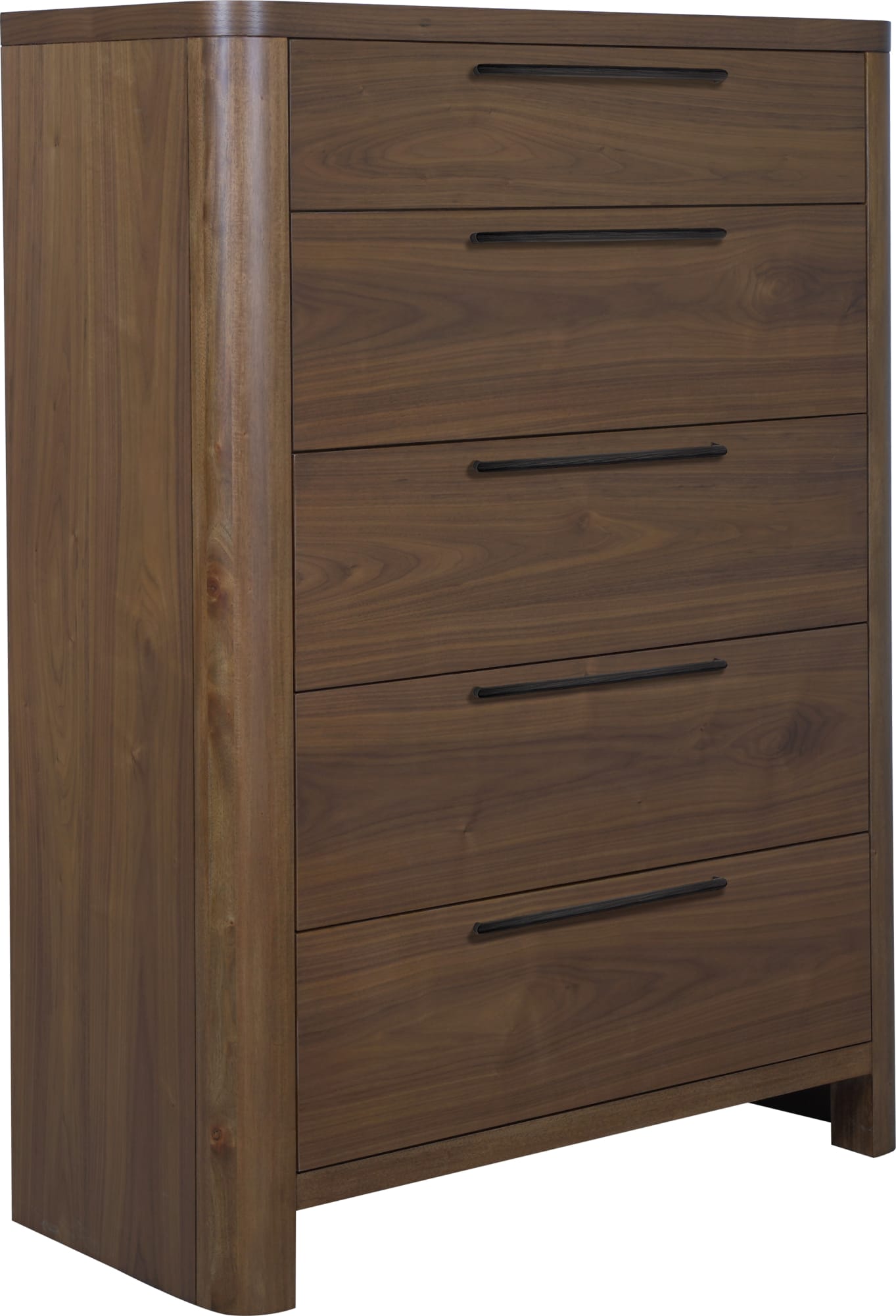 Totes English Walnut Five Drawer Chest - Ornate Home