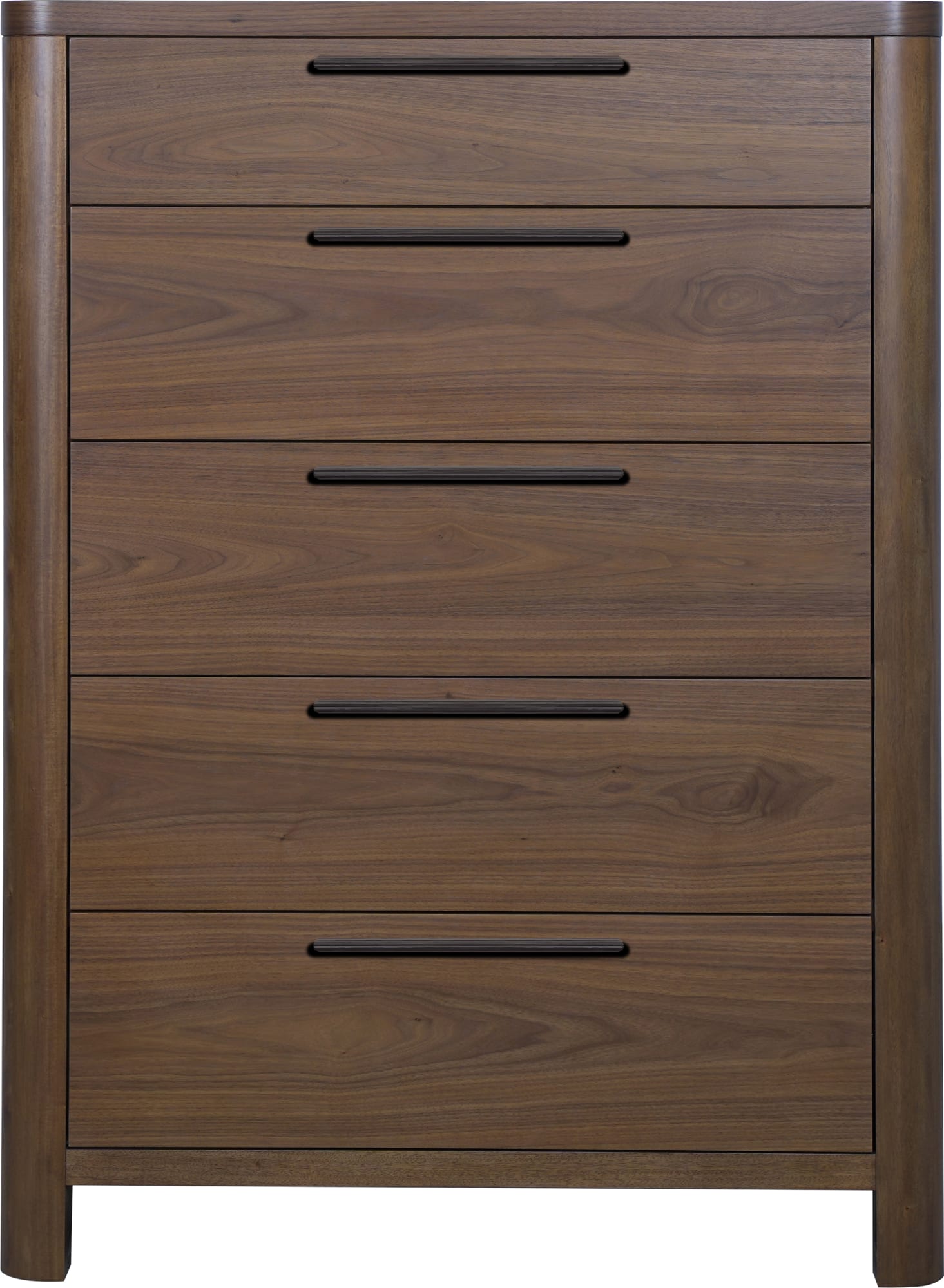 Totes English Walnut Five Drawer Chest - Ornate Home