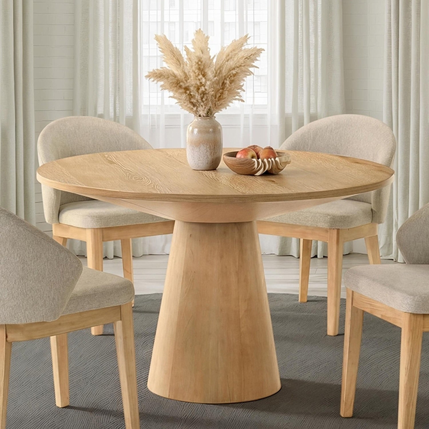 Tottenham Oak 48" Round Dining Table - Ornate Home