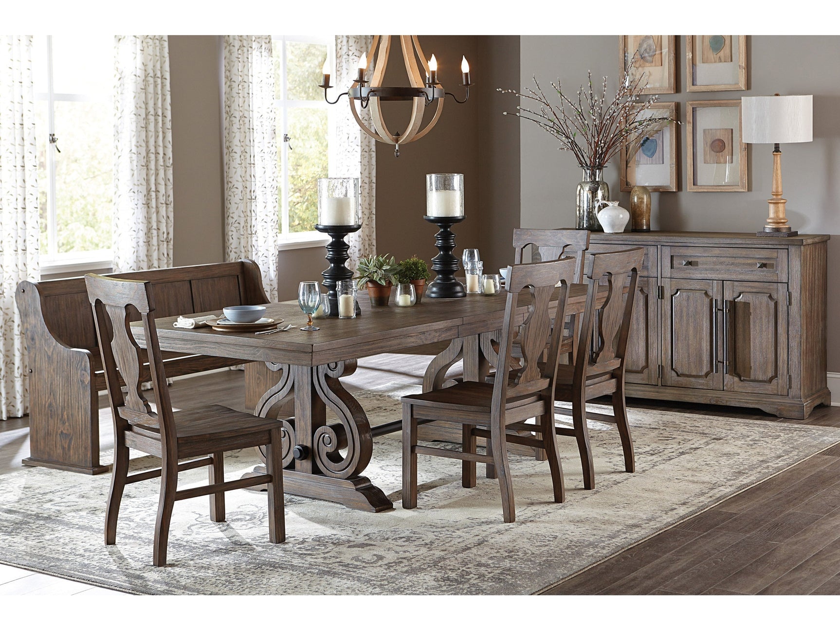 Toulon Dark Oak Server - Ornate Home