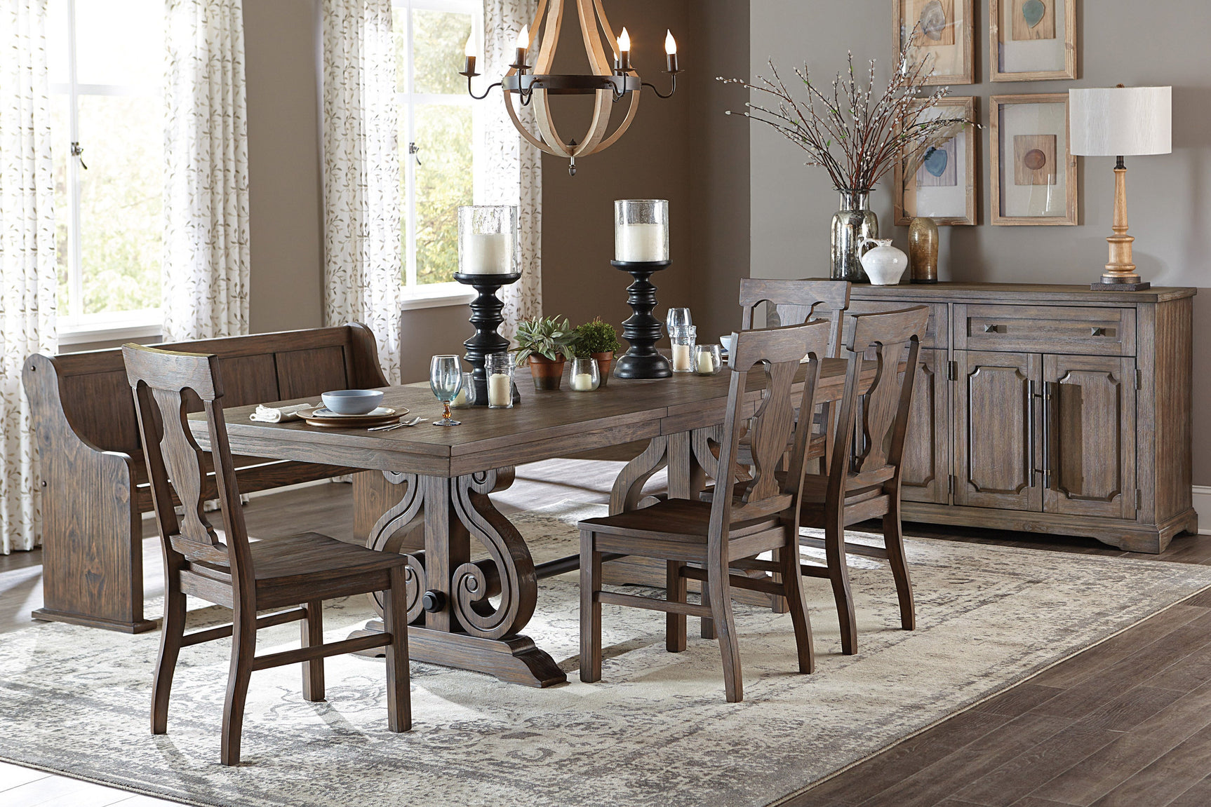 Toulon Dark Oak Side Chair (Set of 2) - Ornate Home