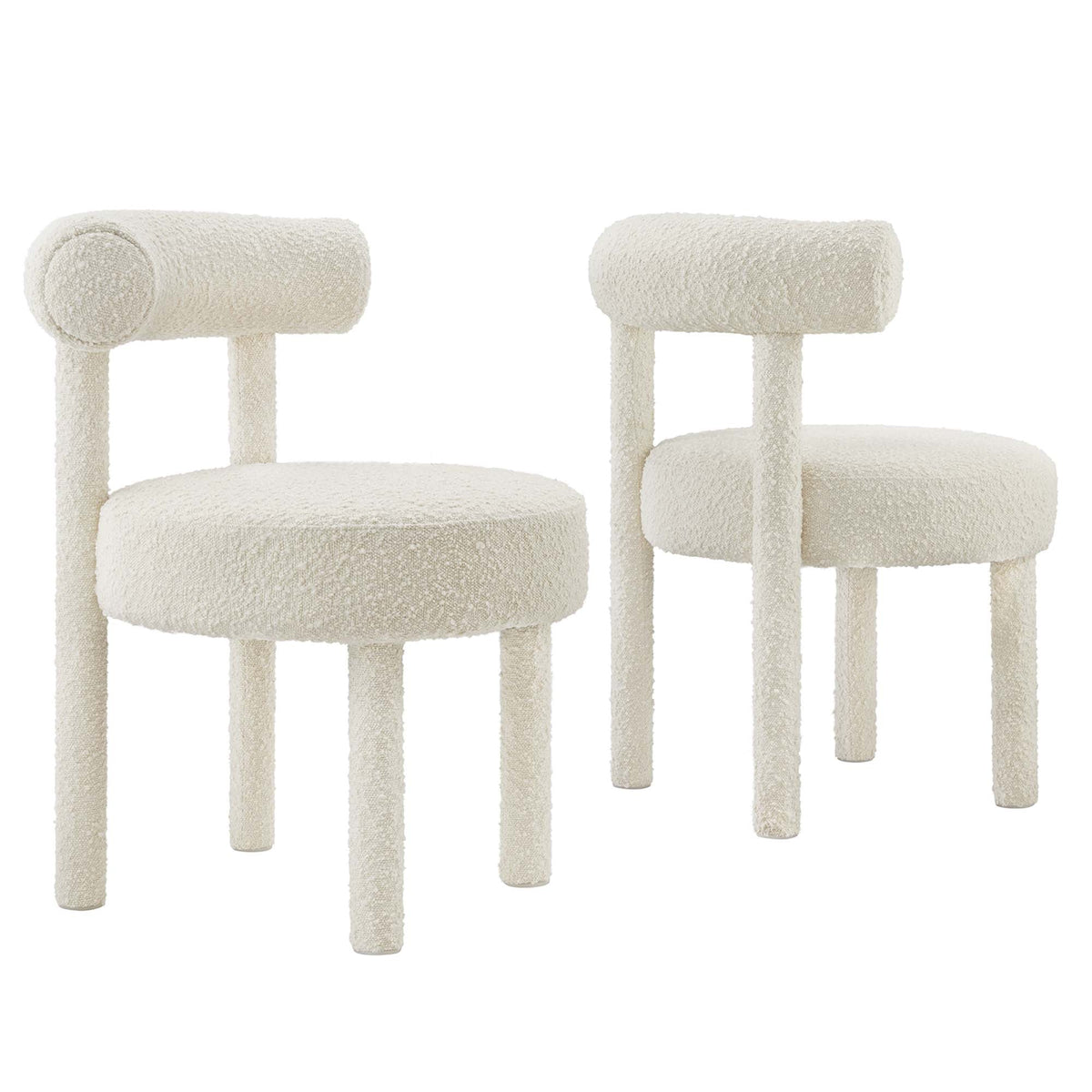 Toulouse Ivory Boucle Fabric Dining Chair (Set of 2) - Ornate Home