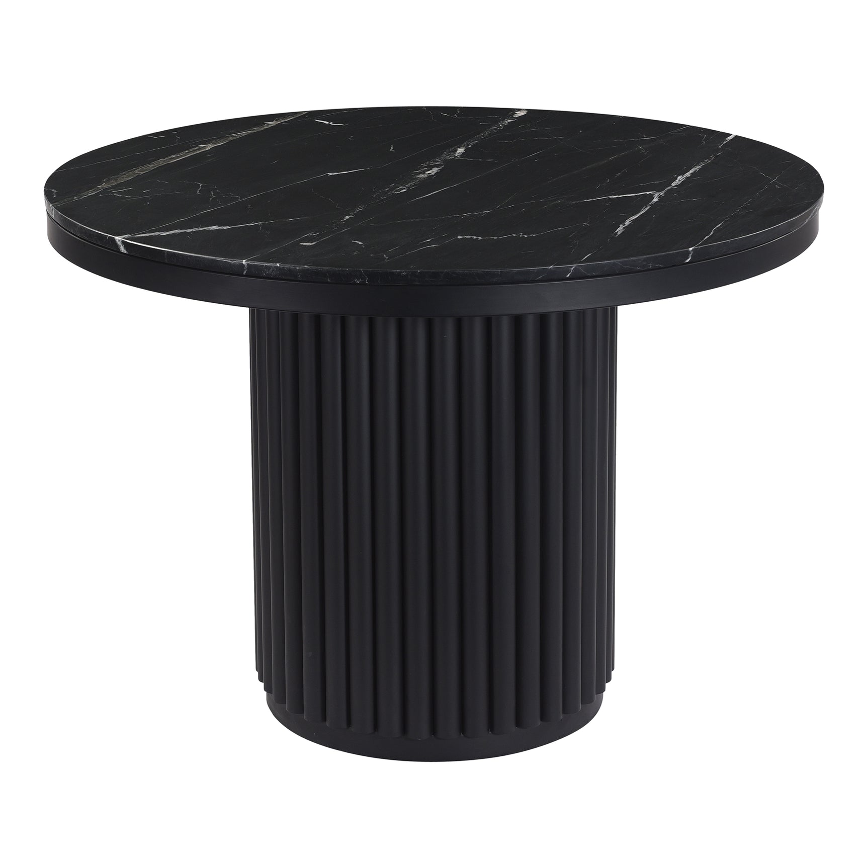 Tower Black Marble Dining Table - Ornate Home