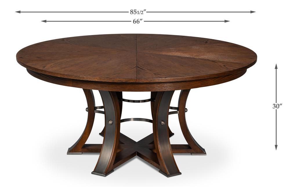 Tower Jupe Brown Dining Large Table - Ornate Home