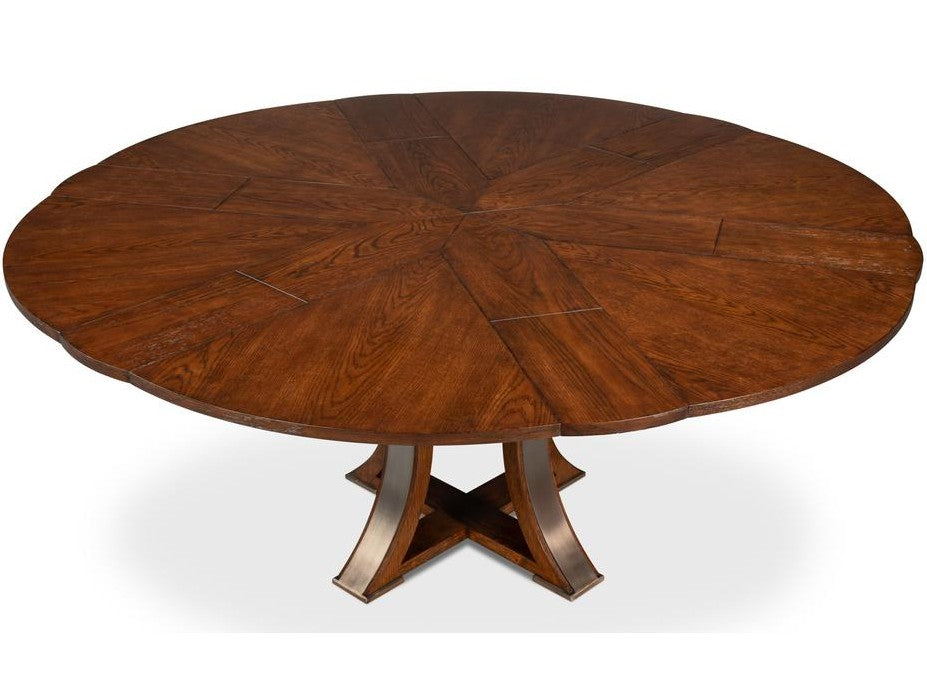 Tower Jupe Brown Medium Dining Table - Ornate Home