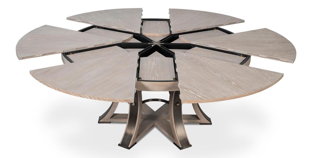 Tower Jupe Grey Dining Table - Ornate Home