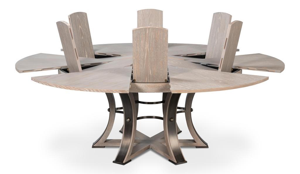 Tower Jupe Grey Dining Table - Ornate Home