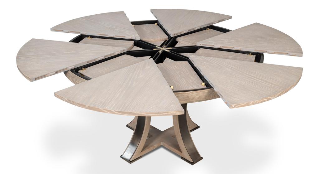 Tower Jupe Grey Medium Dining Table - Ornate Home